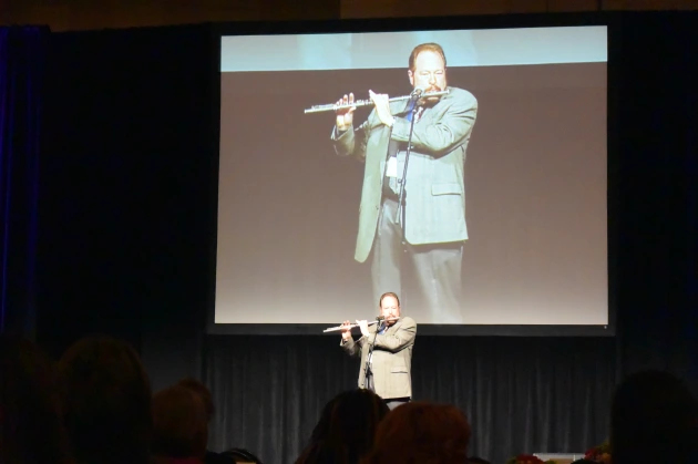 On the second day of the conference I played the morning invocation