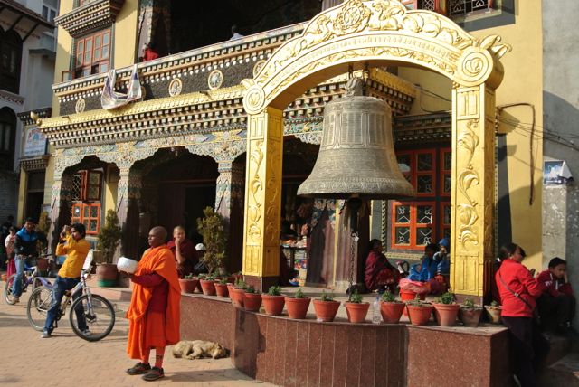 One of many bells at the Bouda stupa