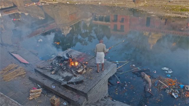 Dust to dust--Crematorium at Hindu temple in Katmandu
