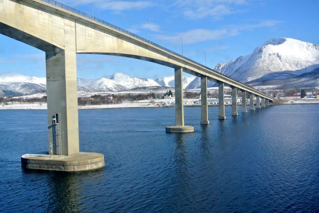 One of many fantastic bridges paid for by Norway's huge petroleum revenues