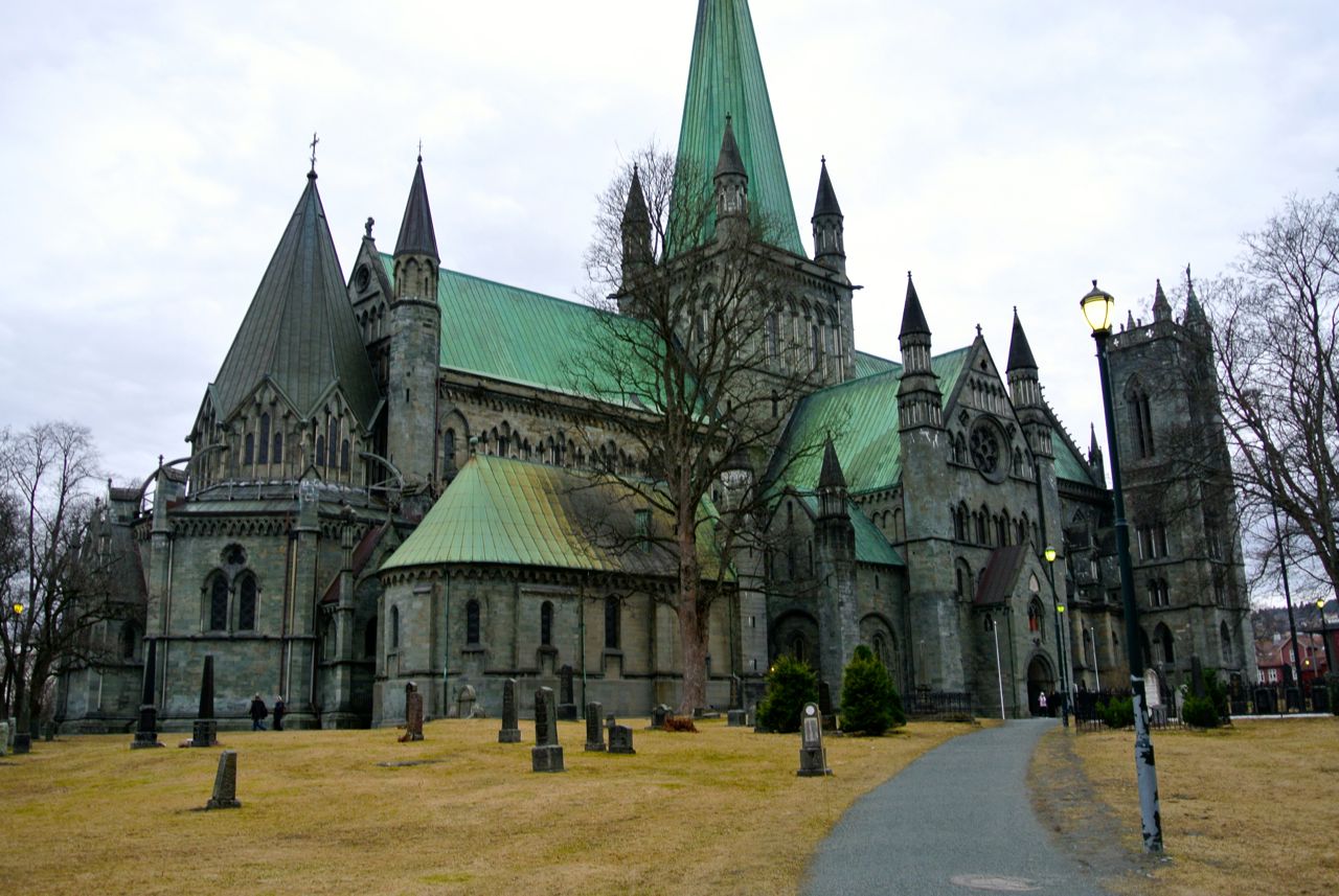 Nidaros Cathedral in Trondheim, whose construction began in year 1070.